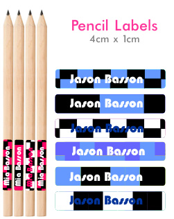 Retro Pencil Labels